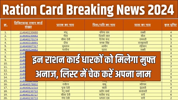 Ration Card Breaking News